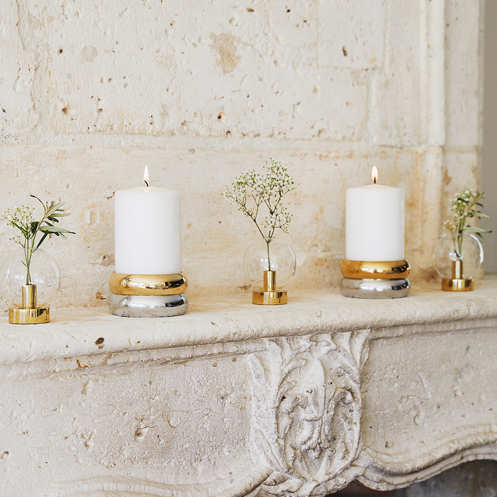 Marriage Ljusstake Mässing/Aluminium 9,5x5 cm