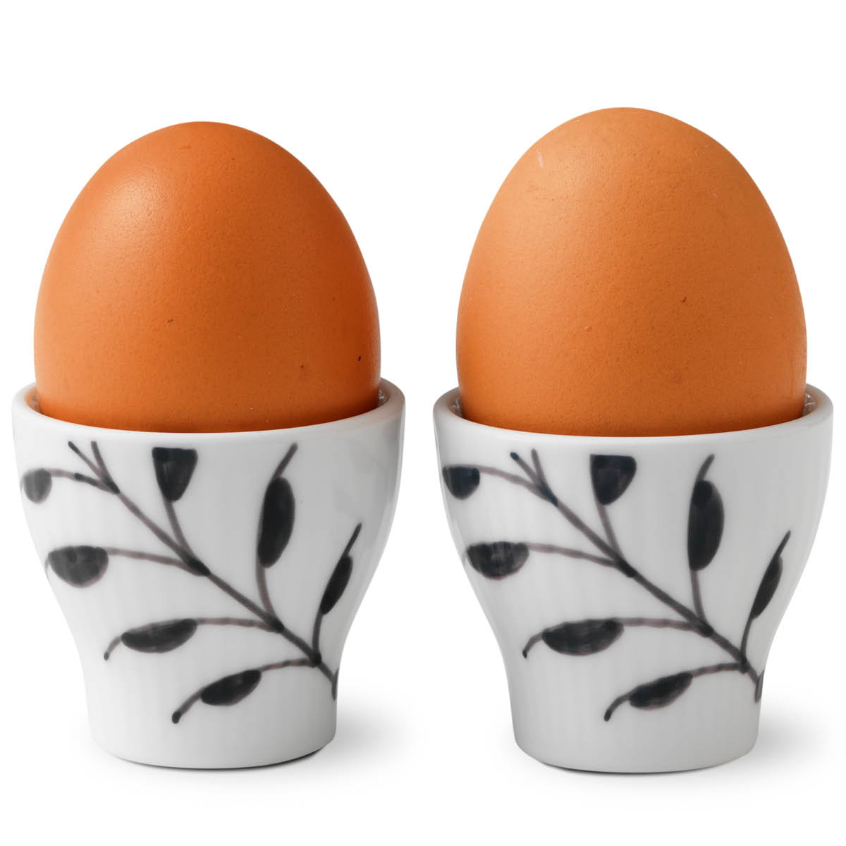 Black Fluted Mega Äggkopp 2-pack