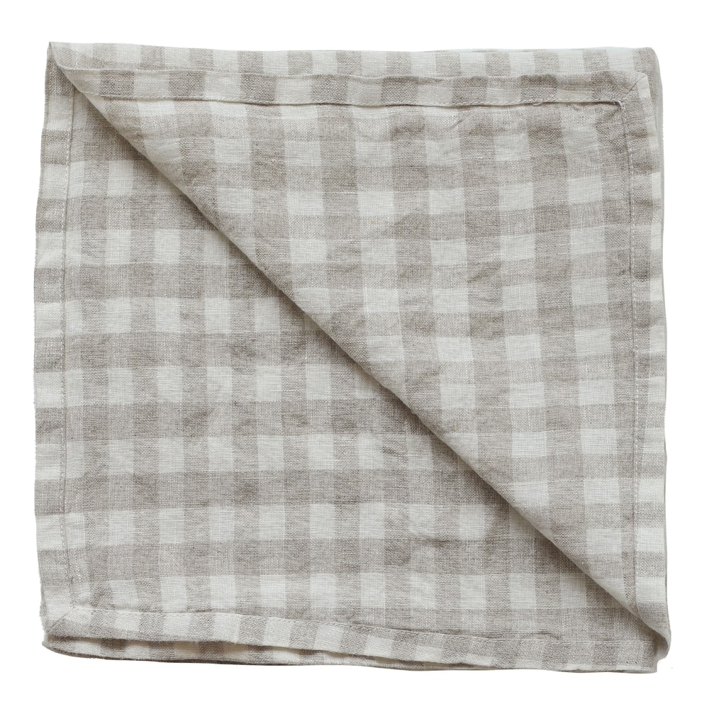 Gingham Servett 45x45 cm Natural