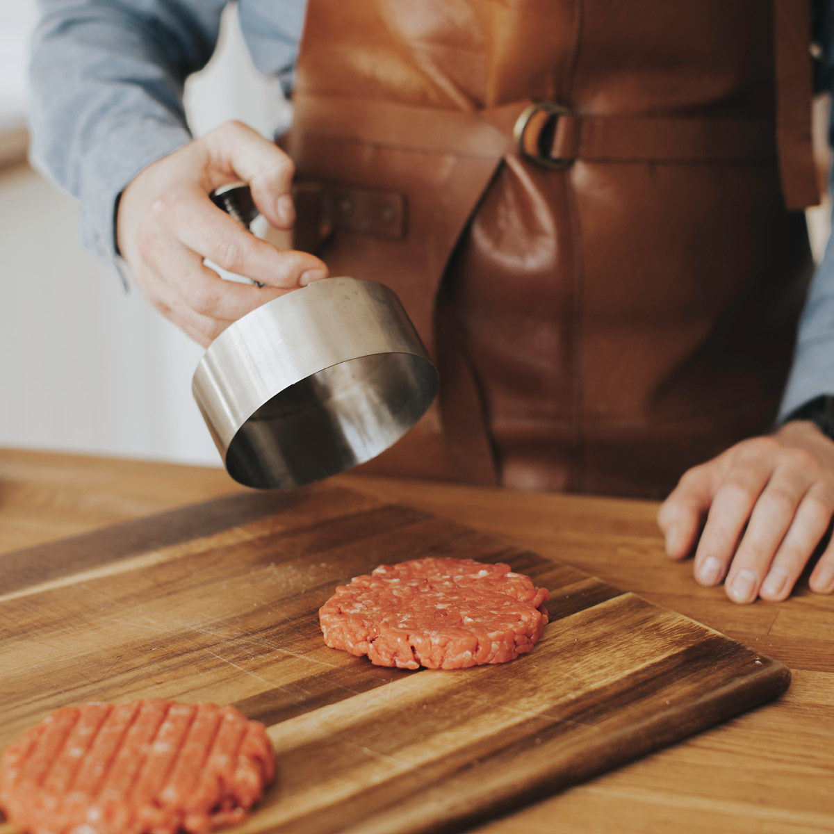 Hamburgarpress 11 cm rostrfritt stål