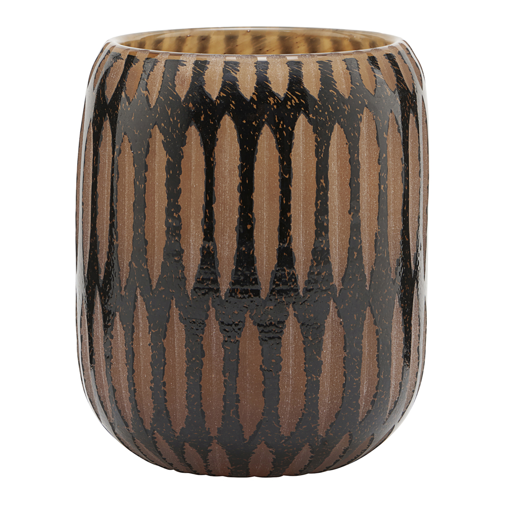 Pimpri Vas Glas 12 cm Svart/Brun