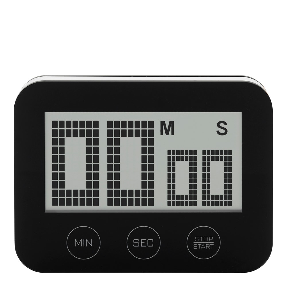 Digital Timer Stål 60 min Svart
