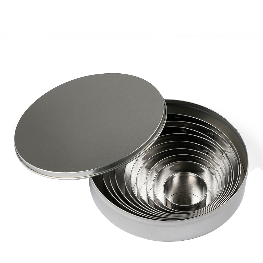 Utstickare Cirkel 9 delar Rostfri