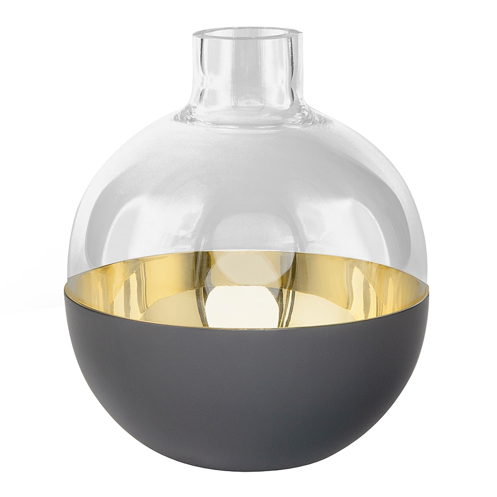 Pomme Vas/Lykta 9,5 cm Grå/Mässing