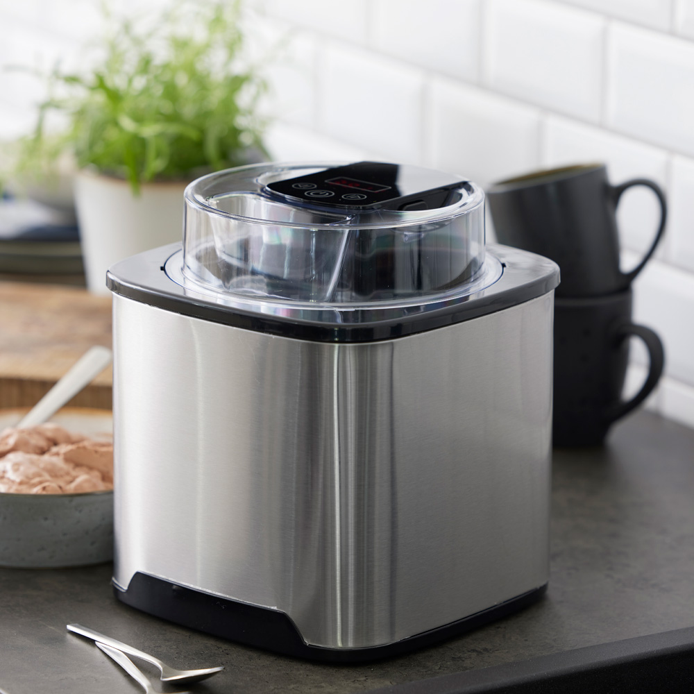 Glassmaskin utan Kompressor 12 watt 2 L Stål/Svart