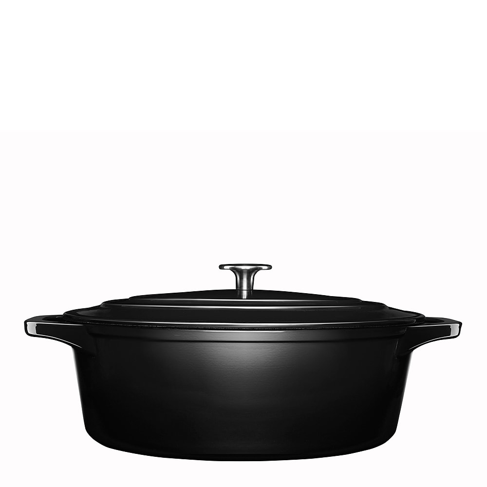 Stenfors Gjutjärnsgryta oval 6,3 L Svart