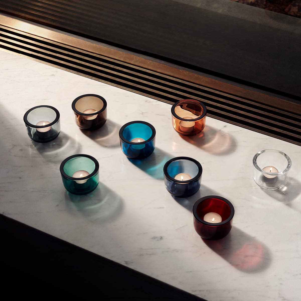 Valkea Ljuslykta 6 cm Grå