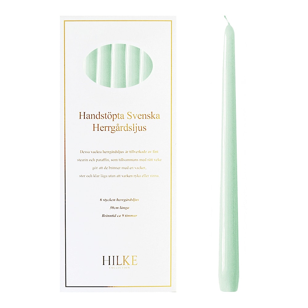 Herrgårdsljus 30 cm 6-pack Eucalyptus