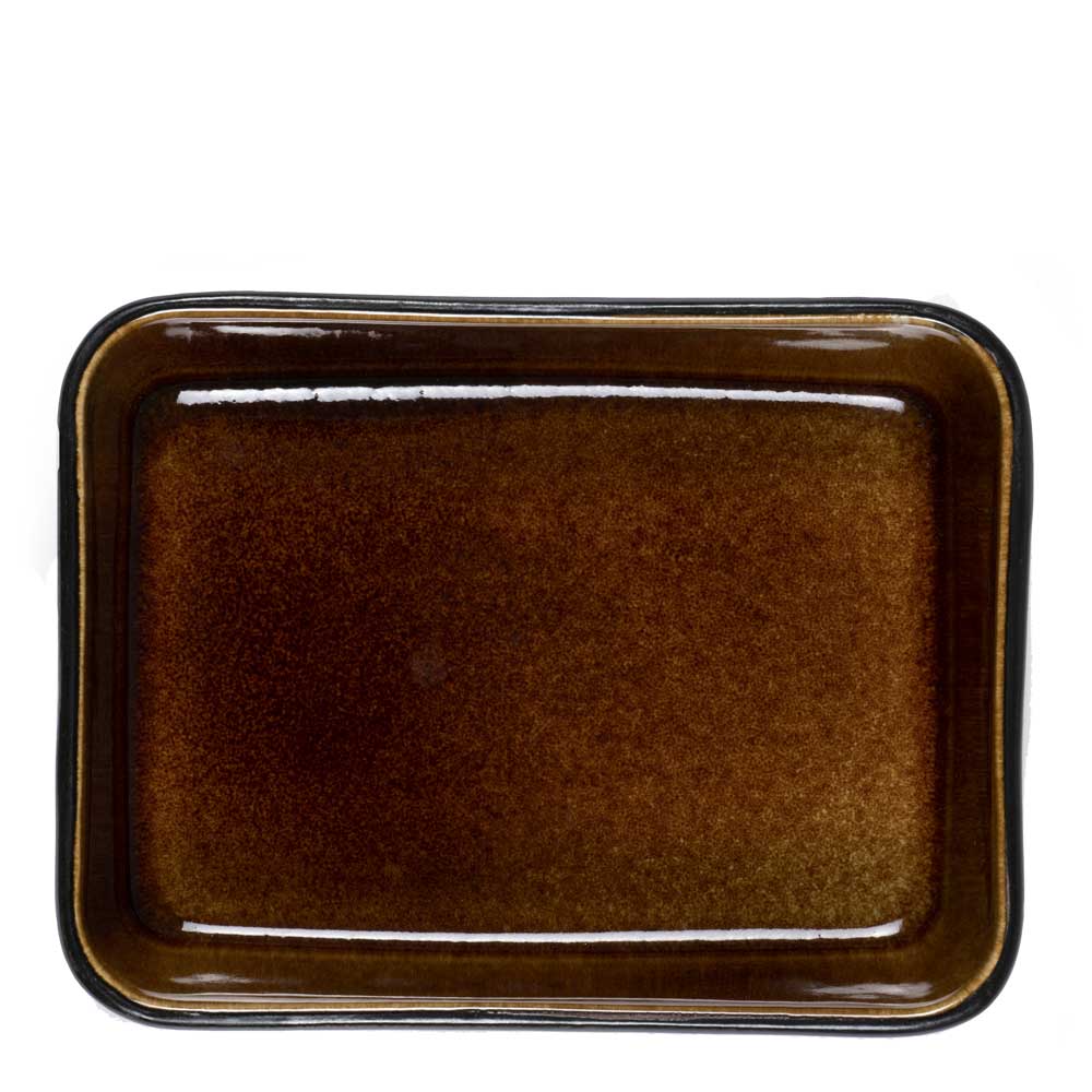 Form 19x14 cm Svart/Bärnsten