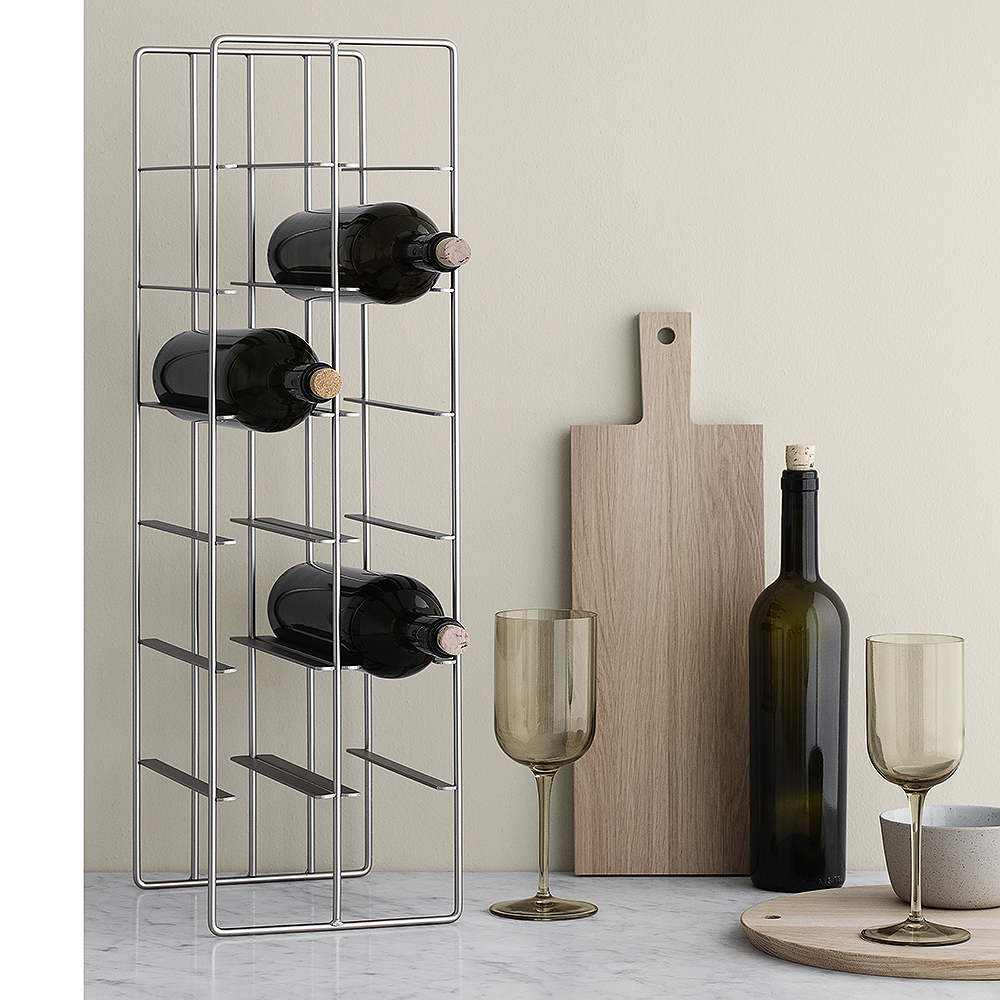 Pilare Vinställ 12 flaskor Rostfri