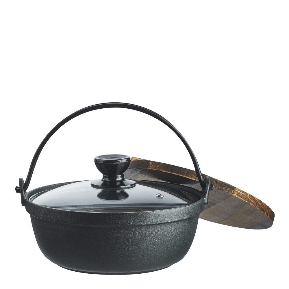 Nabe Gjutjärnsgryta med glaslock 1,8 L