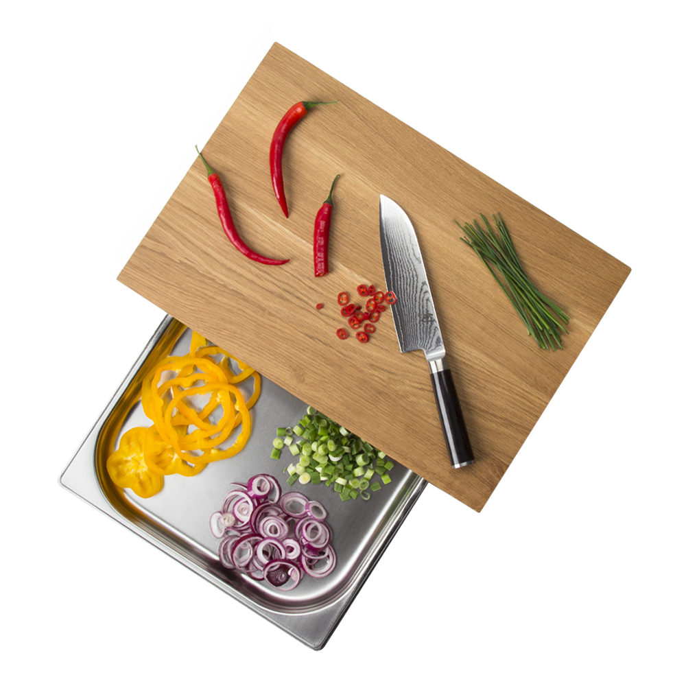 Continenta Skärbräda med låda 48x32,5 cm Ek