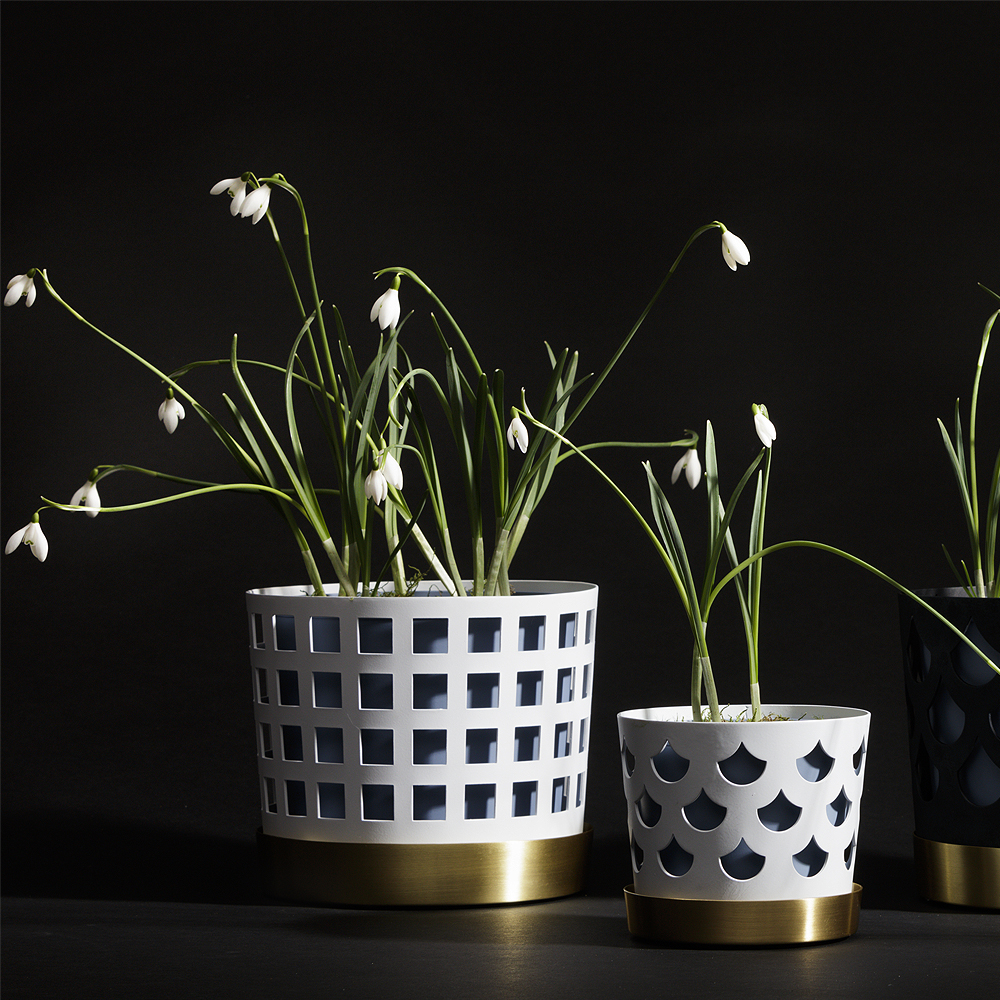 Trio Kruka Square 18 cm Vit