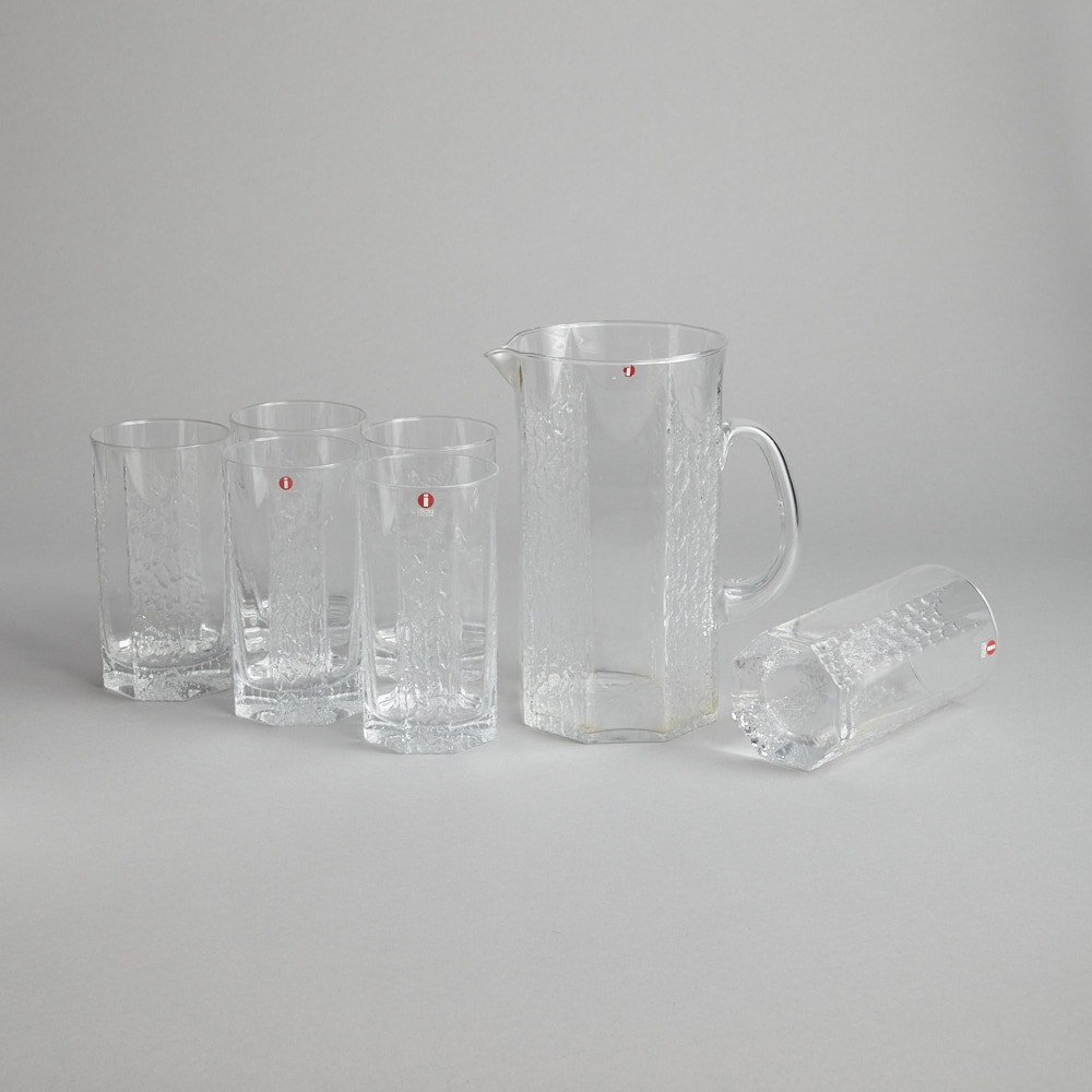 SÅLD Kanna och 6 st Glas "Kalinka"