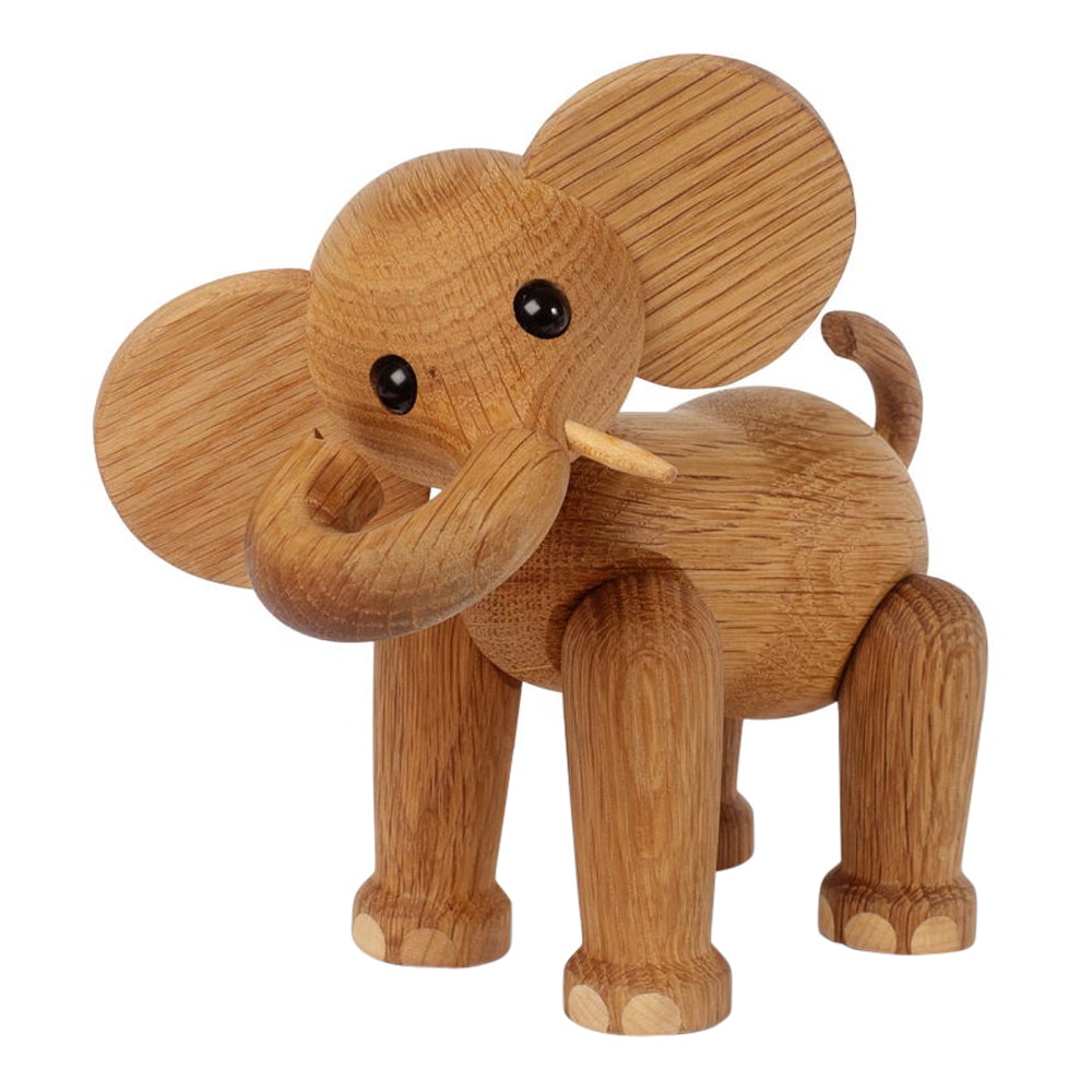 Ollie Elefant Trädekoration 15 cm Ek/Lönn