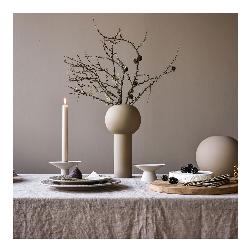 Uma Ljusstake 14x7 cm Sand