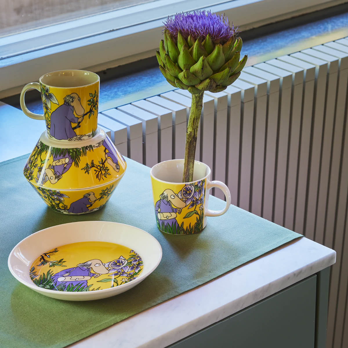 Mumin Tallrik Hemulen Gul