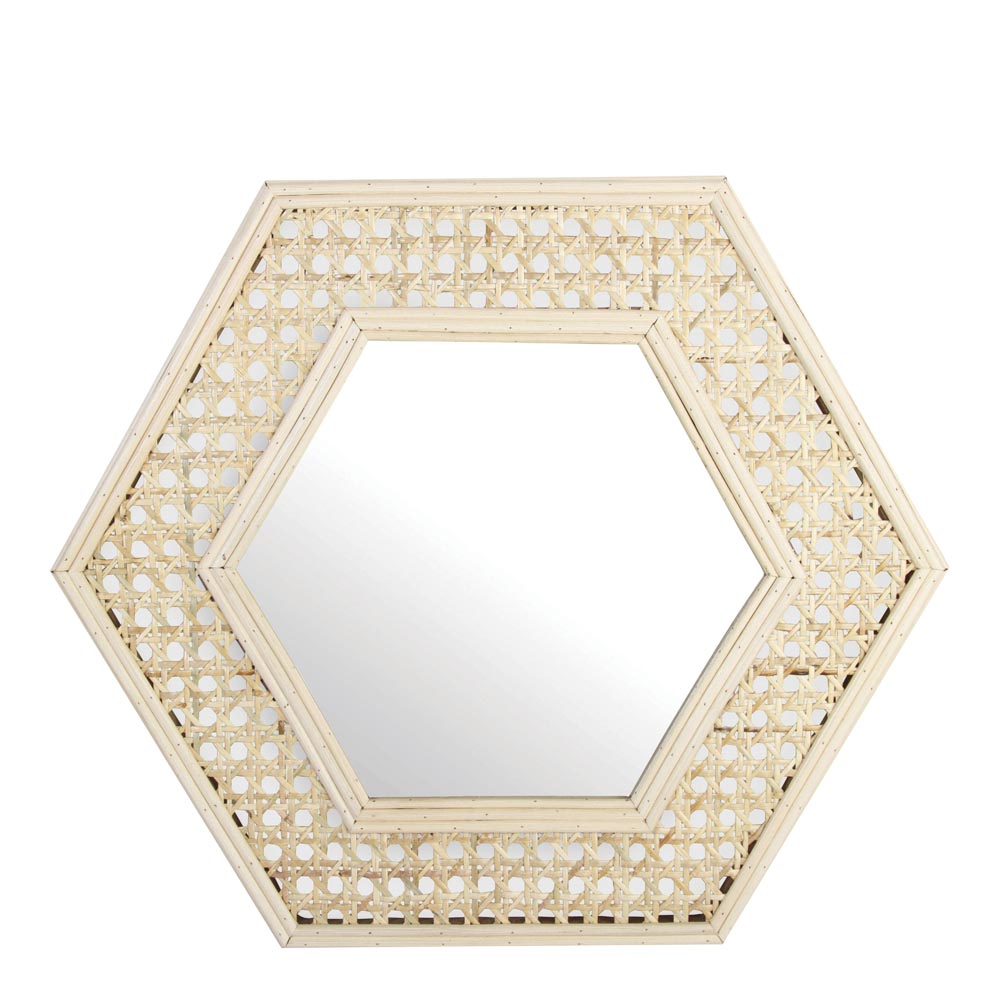Cannage Spegel Hex Rotting 37x33 cm