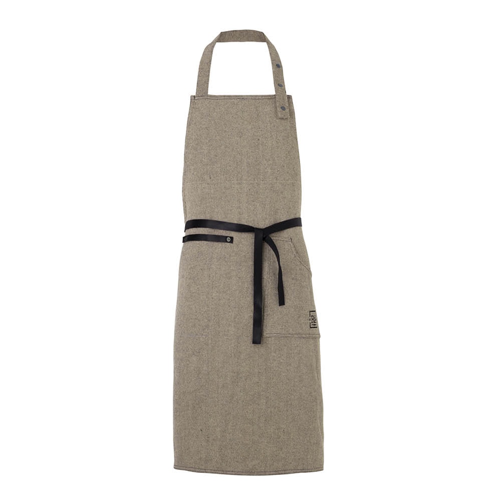 Rå Förkläde 73x95 cm Bomull Mörk Grå