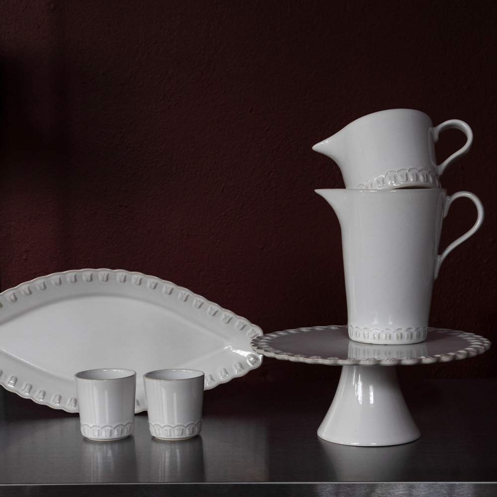 Tulipa Ovalt Fat 45 cm Vit