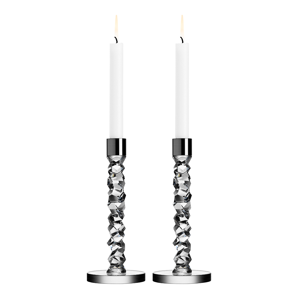 Carat Ljusstake 24,2 cm 2-pack Rostfritt stål