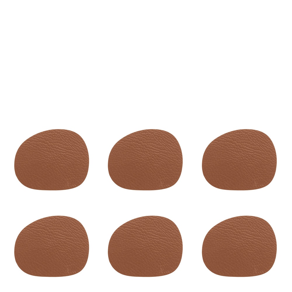 RAW Buffalo Glasunderlägg 12,2x10 cm 6-pack Cinnamon Brown