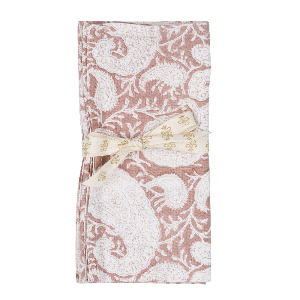 Big Paisley Servett 4-pack 50x50 cm Fuchsia Rose