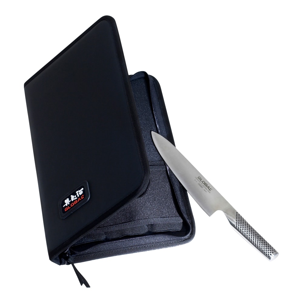 Global G-666/07 Knivetui med blixtlås för 7 knivar