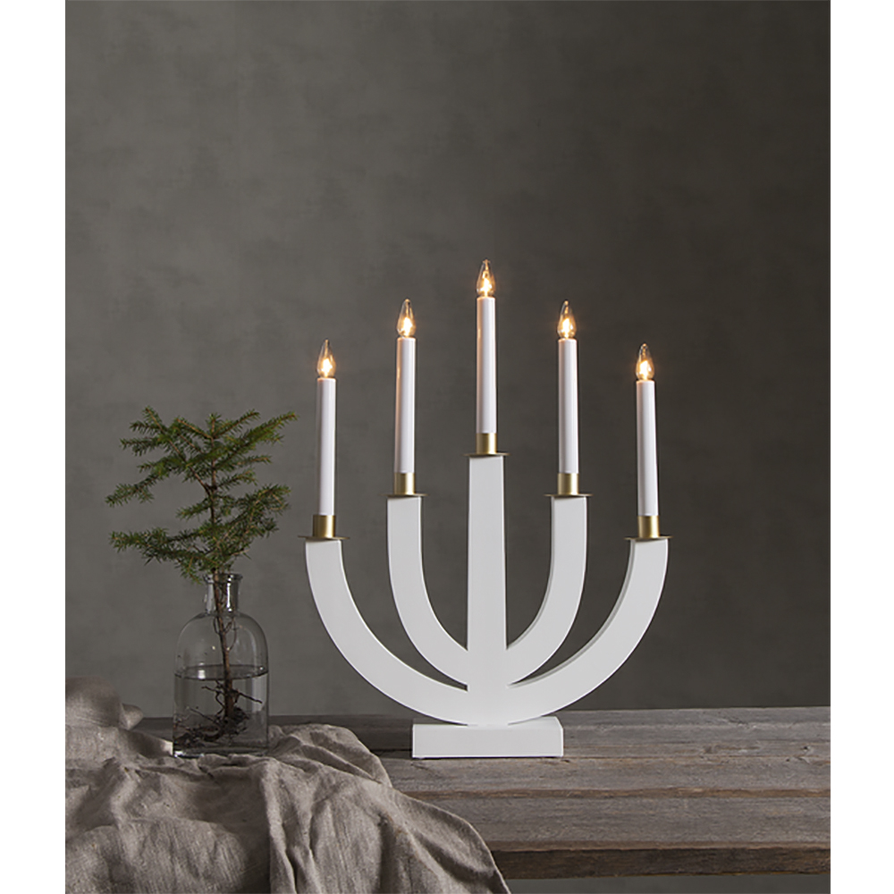 Eli Adventsljusstake 47 cm Vit