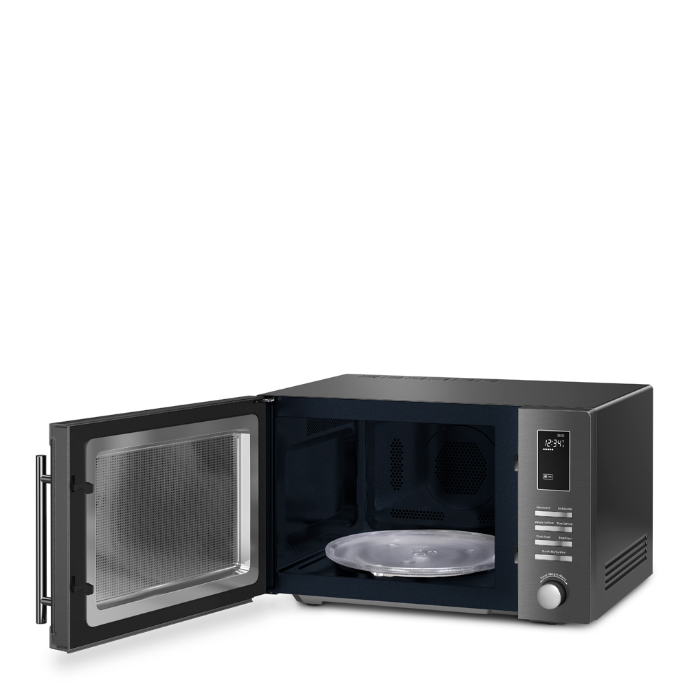 Smeg Mikrovågsugn Svart/Rostfritt Stål