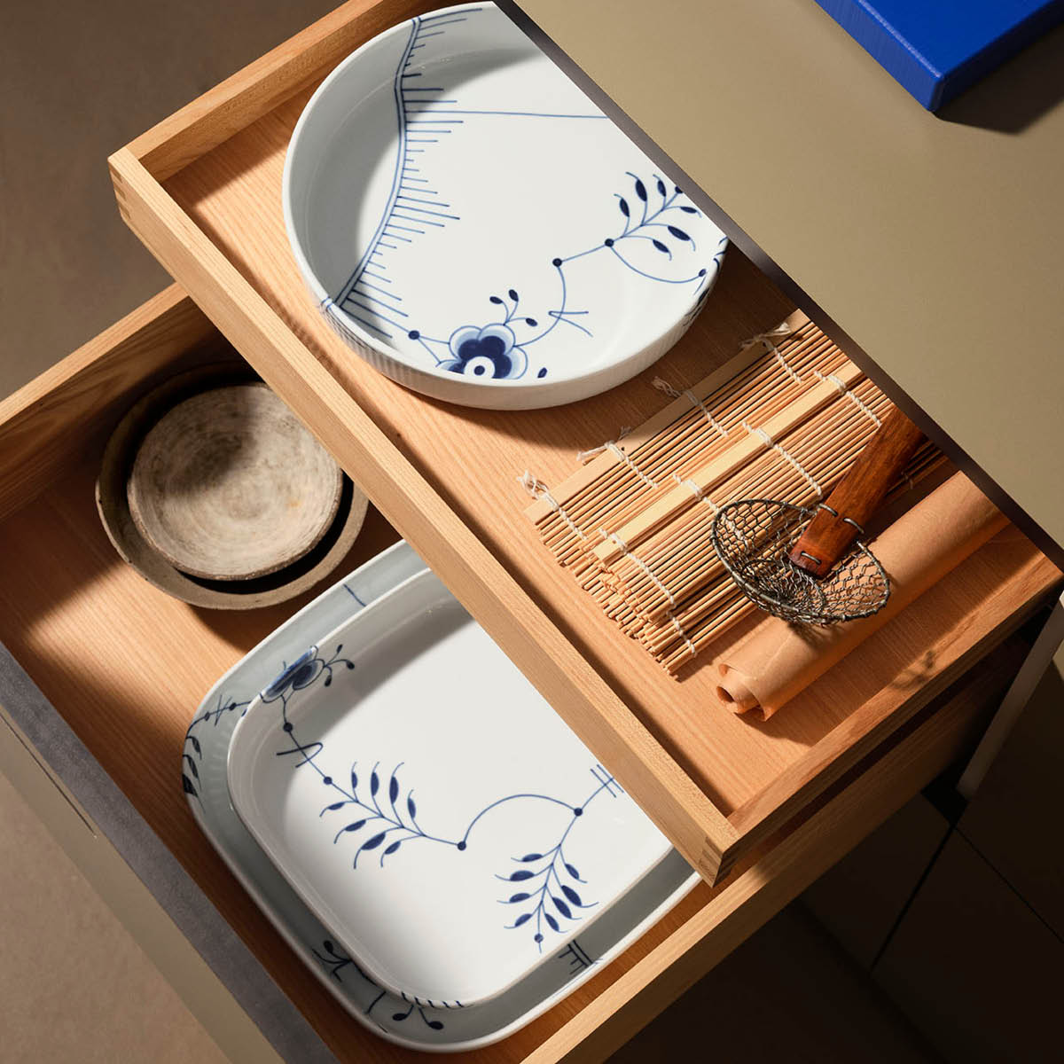 Blue Fluted Mega Ugnsform Rund 27 cm