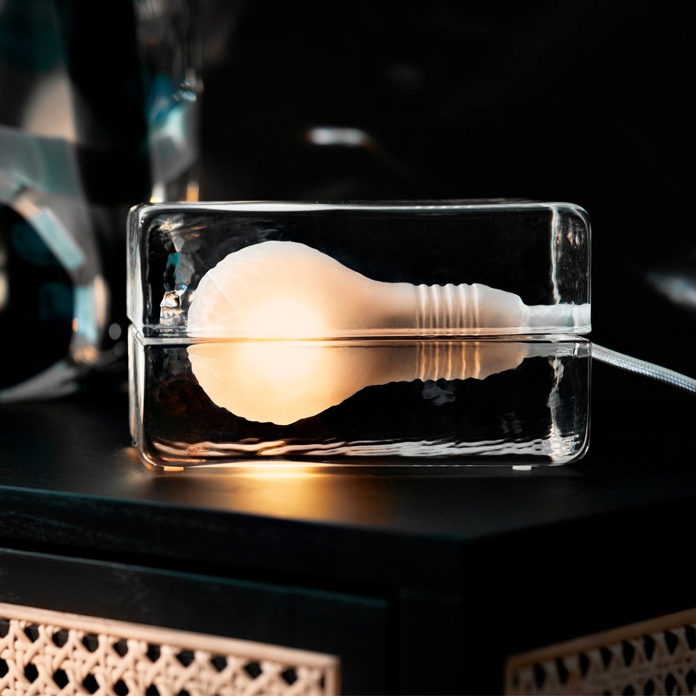 Block Lamp Vit sladd