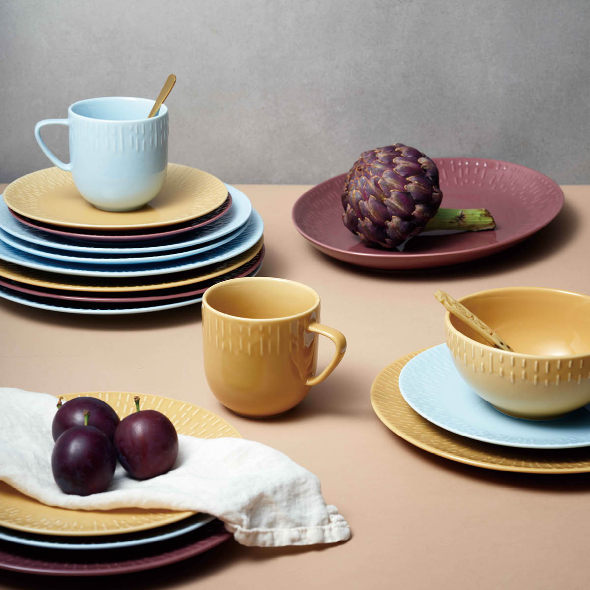 Confetti Desserttallrik 21 cm Bordeaux