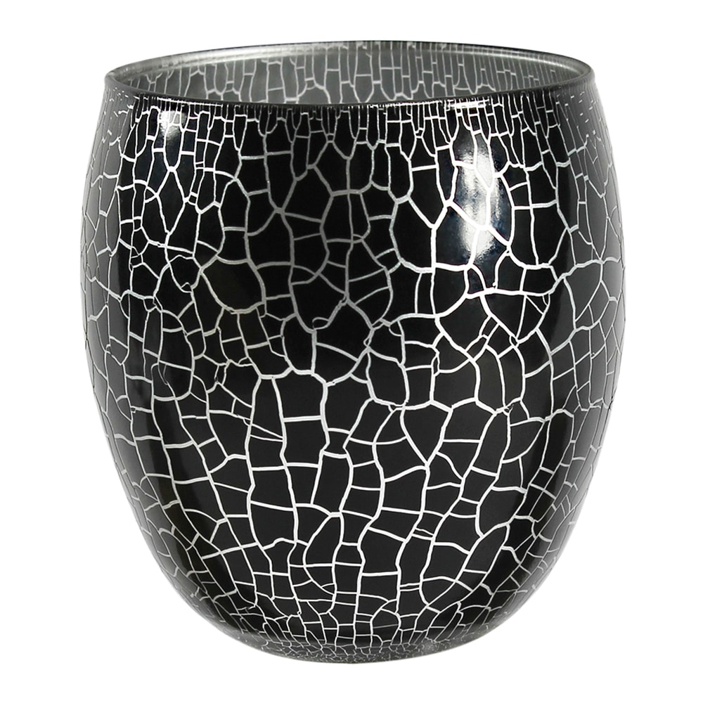 Croco Ljuslykta 10 cm Svart/Silver