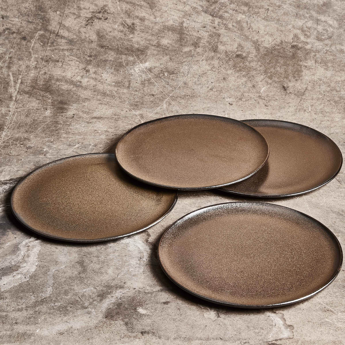 Raw Tallrik 23 cm Metallic Brown