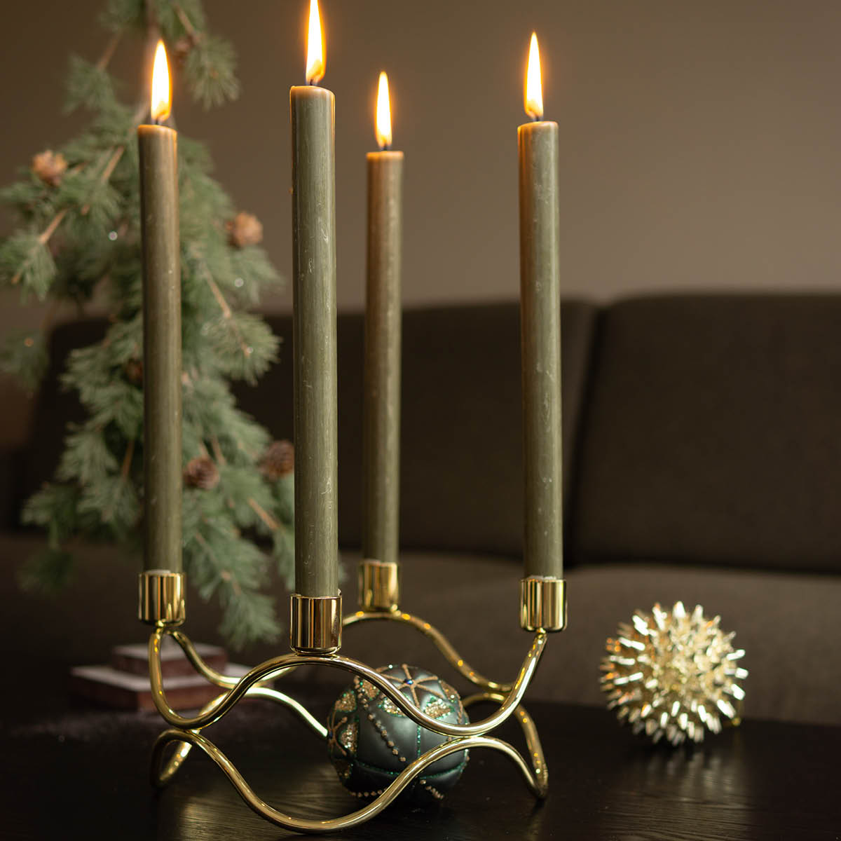 Norma Adventsljusstake 24,5 cm Guld