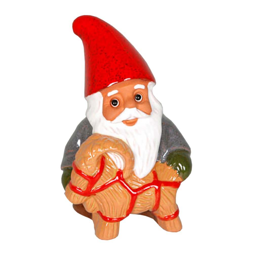 Minitomte med halmbock 9 cm