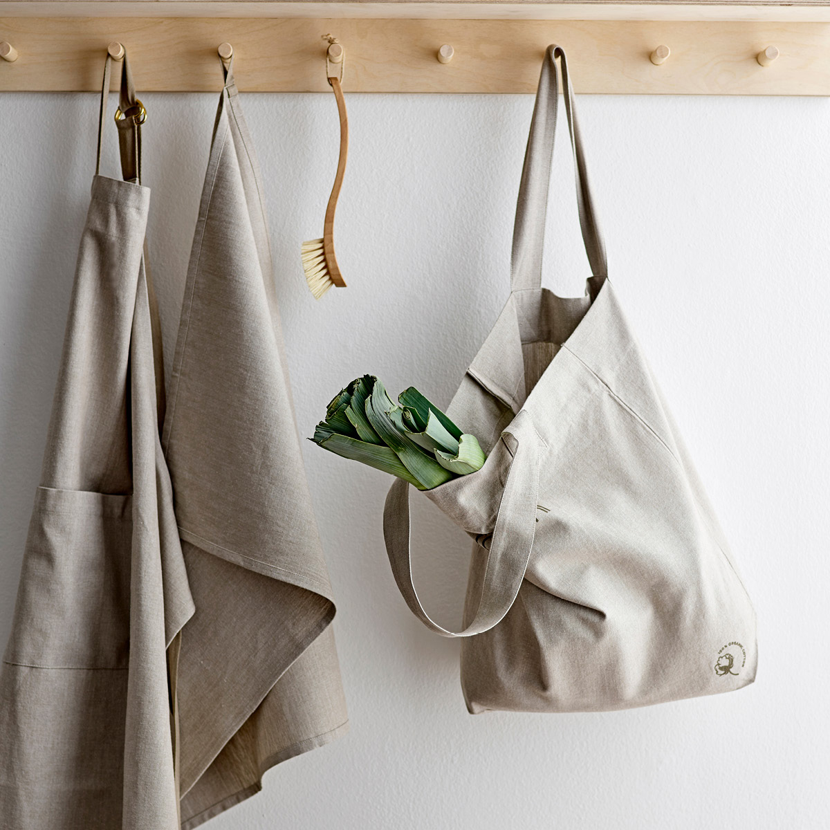 Förkläde 70x90 cm Bomull chambray Beige