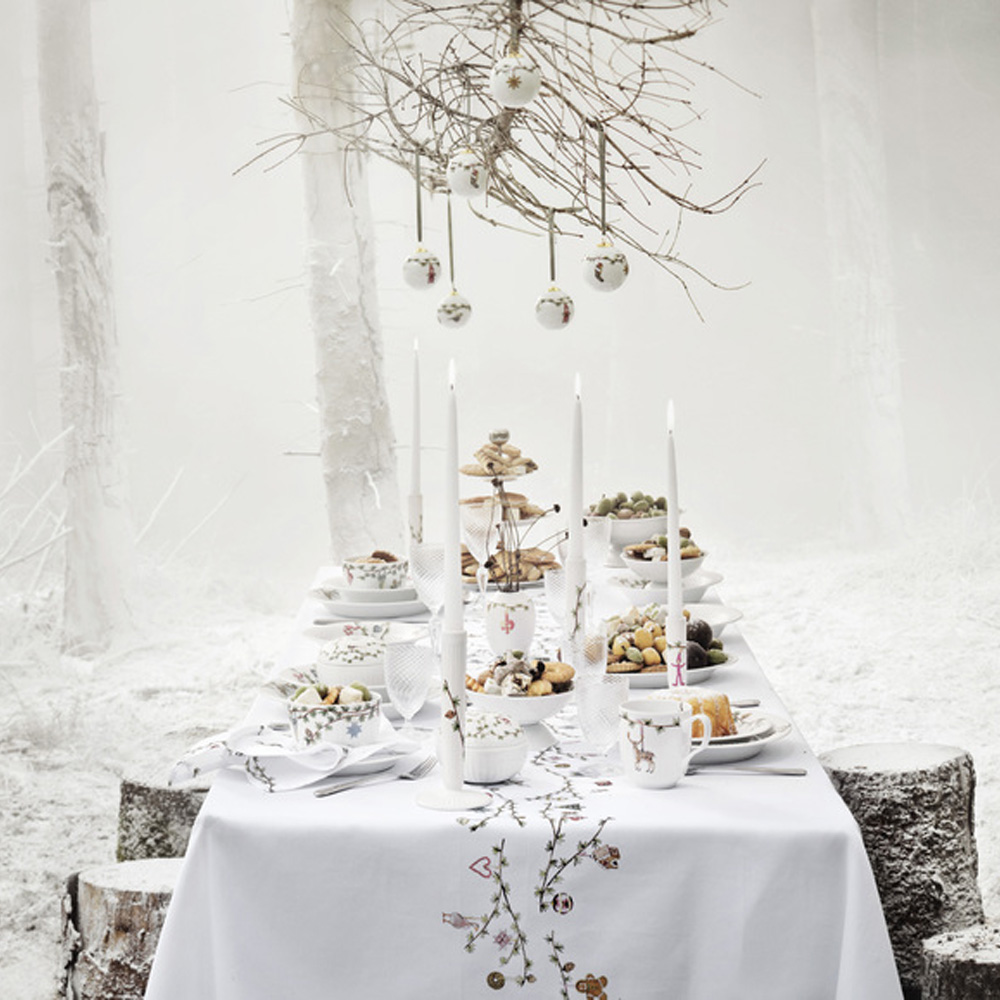 Hammersh?i Christmas Bordsduk 150x370 cm Vit