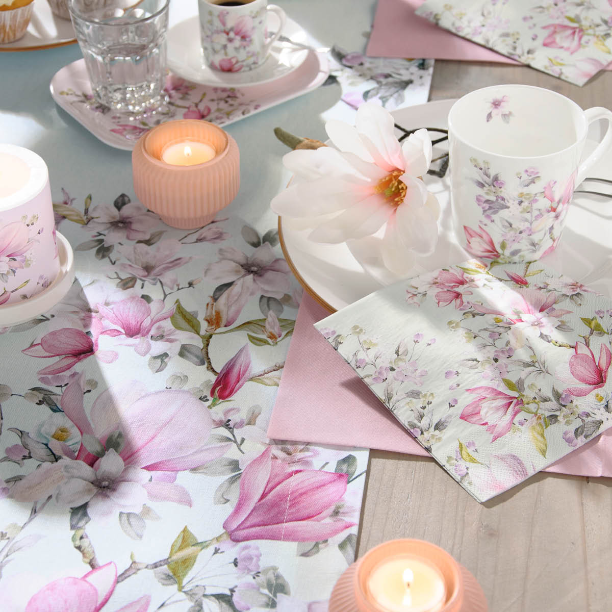 Servett 33x33cm 20 pack Rosa Magnolia