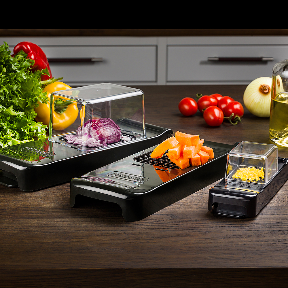 Chopper Set Lökskärare 3 delar Svart