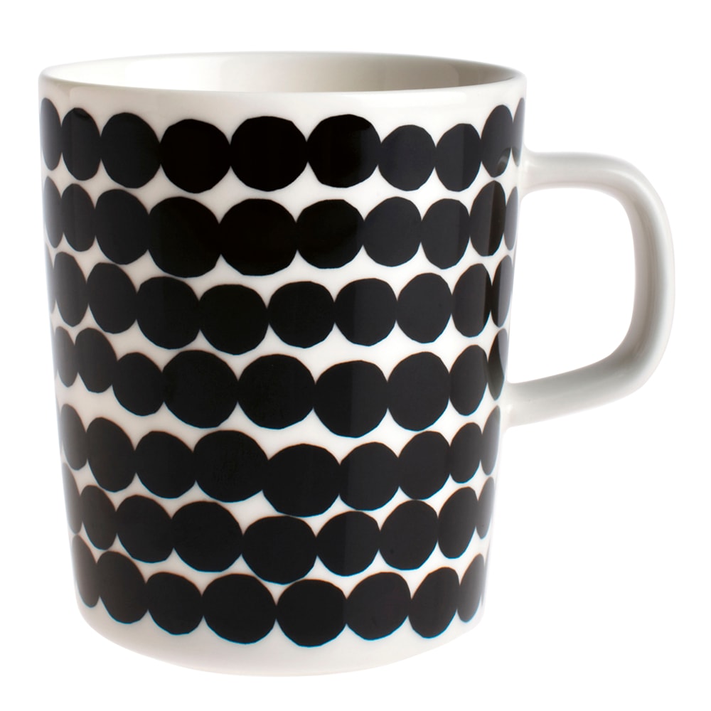 Räsymatto Mugg Svart stor prick 25 cl