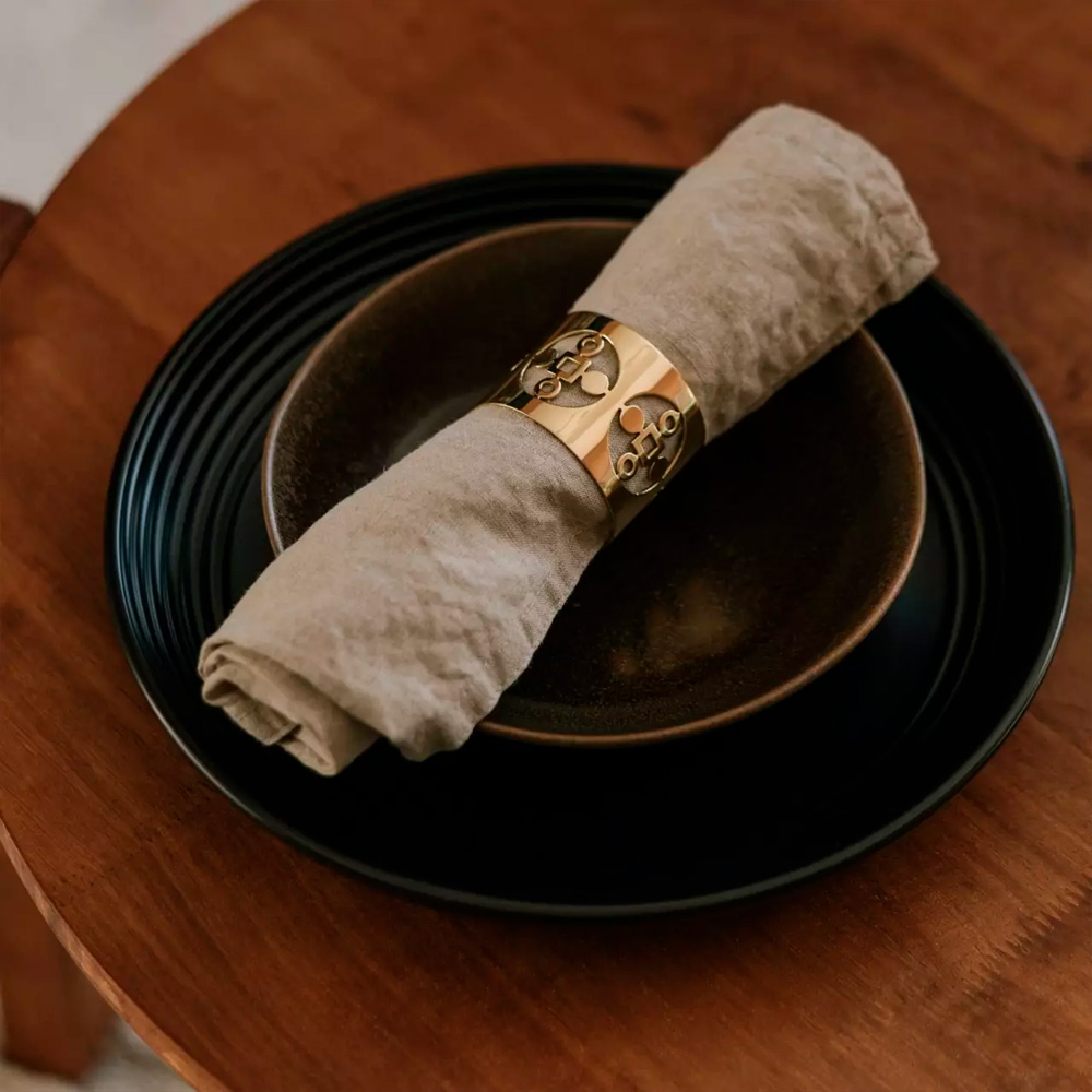 Anima Gemella Servettringar 5 cm 2-pack Mässing