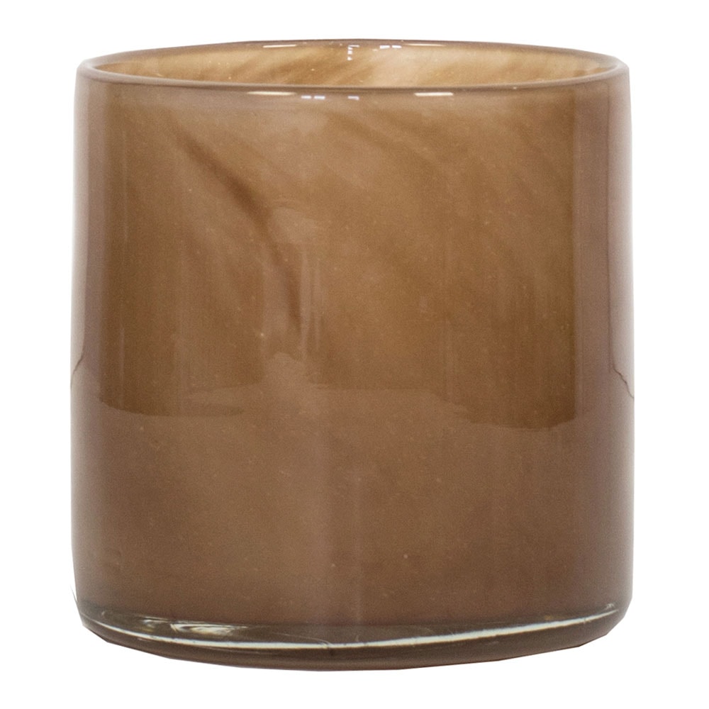 Lyric Ljuslykta Glas 10x10 cm Brun