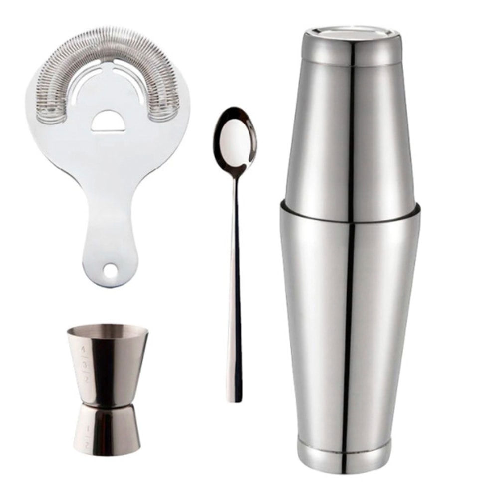 Bora Barset Bostonshaker 4 delar Rostfritt Stål