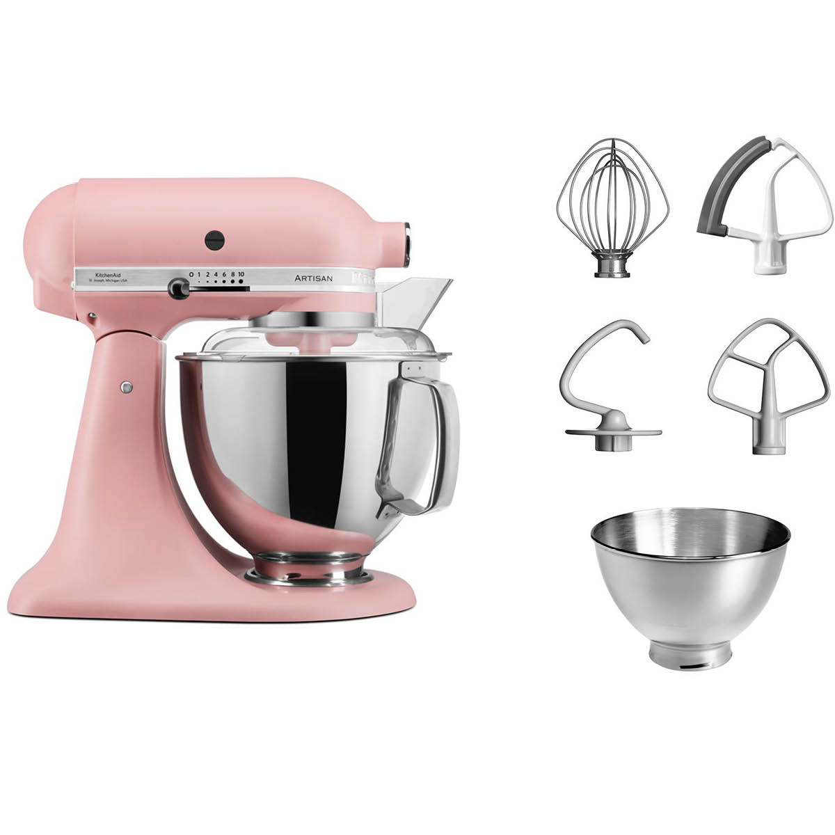 KitchenAid Artisan Köksmaskin 4,8 + 3 L Dried Rose