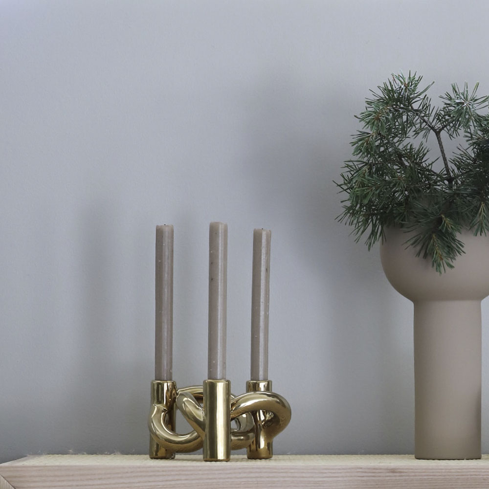 Lykke 3 Ljushållare 10 x 17 x 15 cm Guld