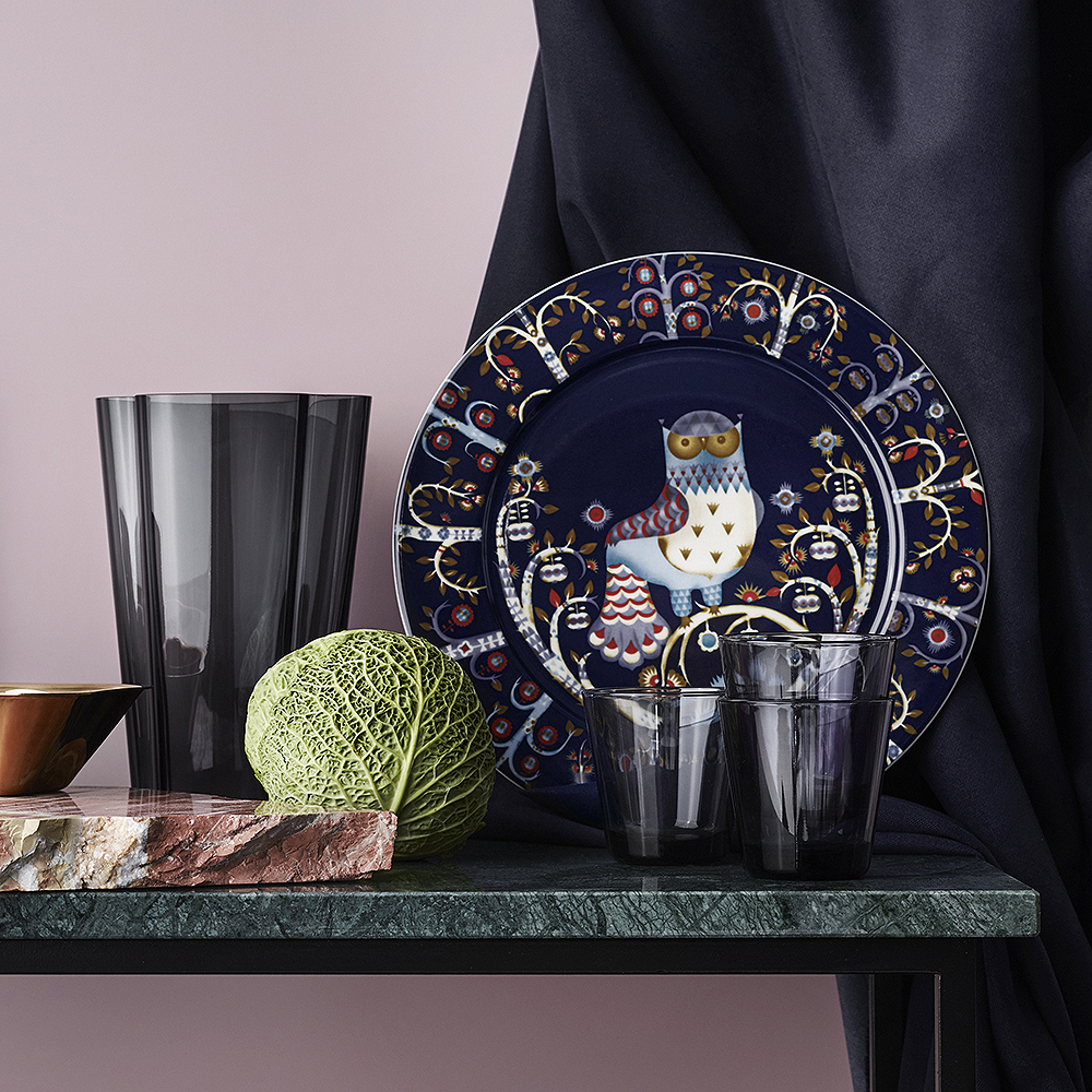 Taika Tallrik flat 27 cm Blå