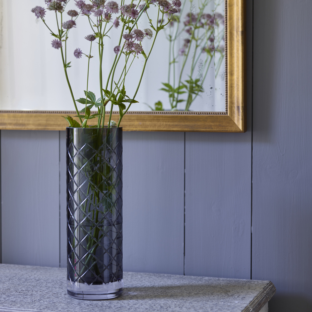 Skyline Lux Vas 10x30 cm Kolgrå