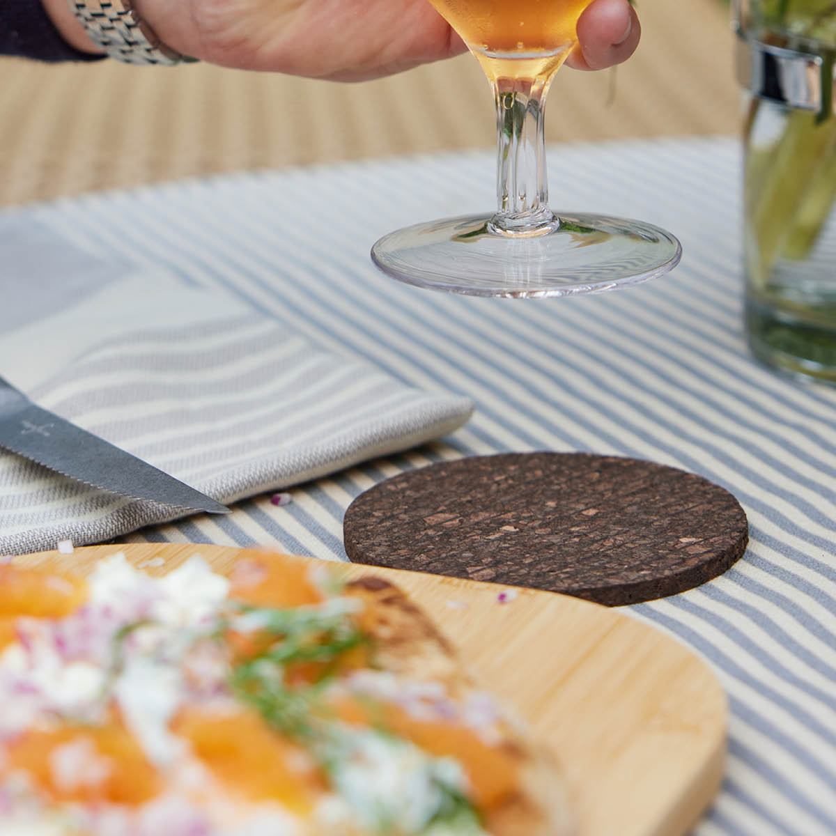 Dante Coasters 10cm 4-pack Brun